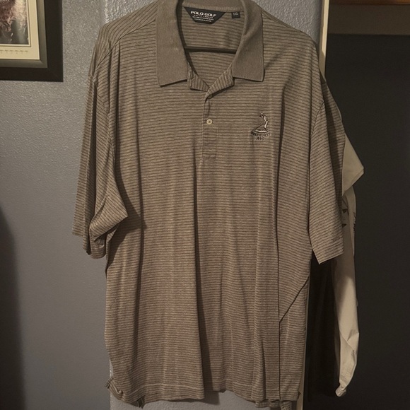 Pinehurst Golf Brown Striped Polo Shirt - Picture 1 of 4